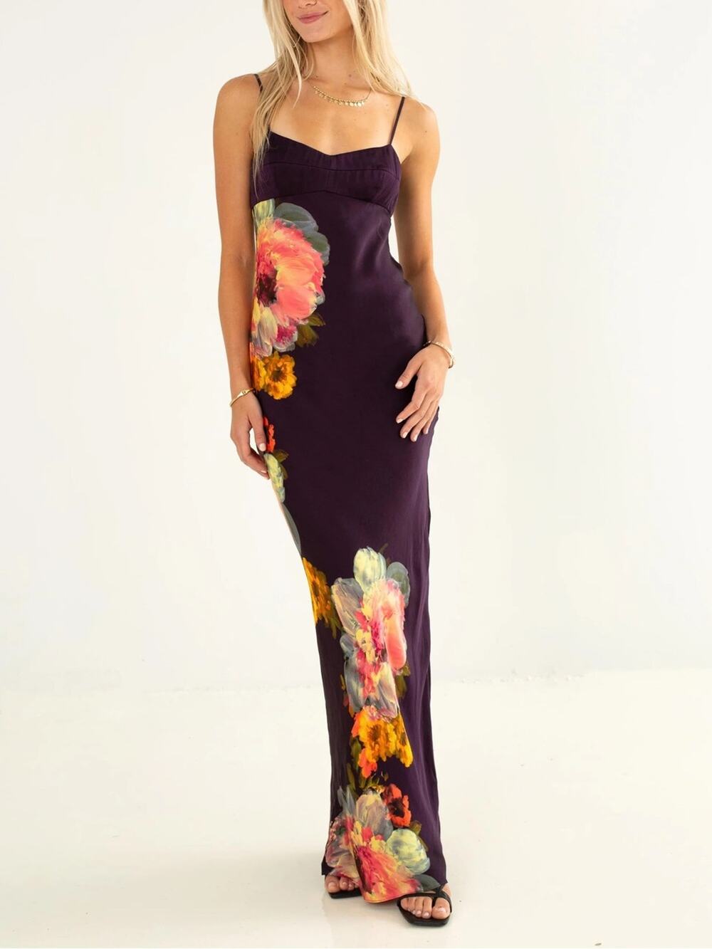Amanda Uprichard Janeiro Maxi Dress in Purple Multi XS